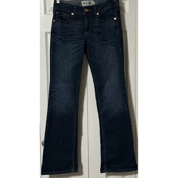 Ariat R.E.A.L. Perfect Rise Rosa Boot Cut Dark Wash Jeans SZ 28R (29x32) - Picture 10 of 11